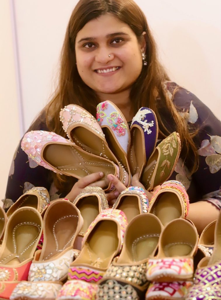Kanishka Nagrath a jutti designer from Mumbai who has clients in Bollywood and Pollywood showcasing her designer juttis.